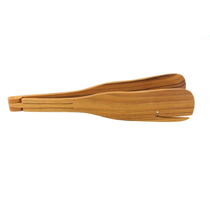Teak Whale Flip Tongs for wholesale by Be Home US
