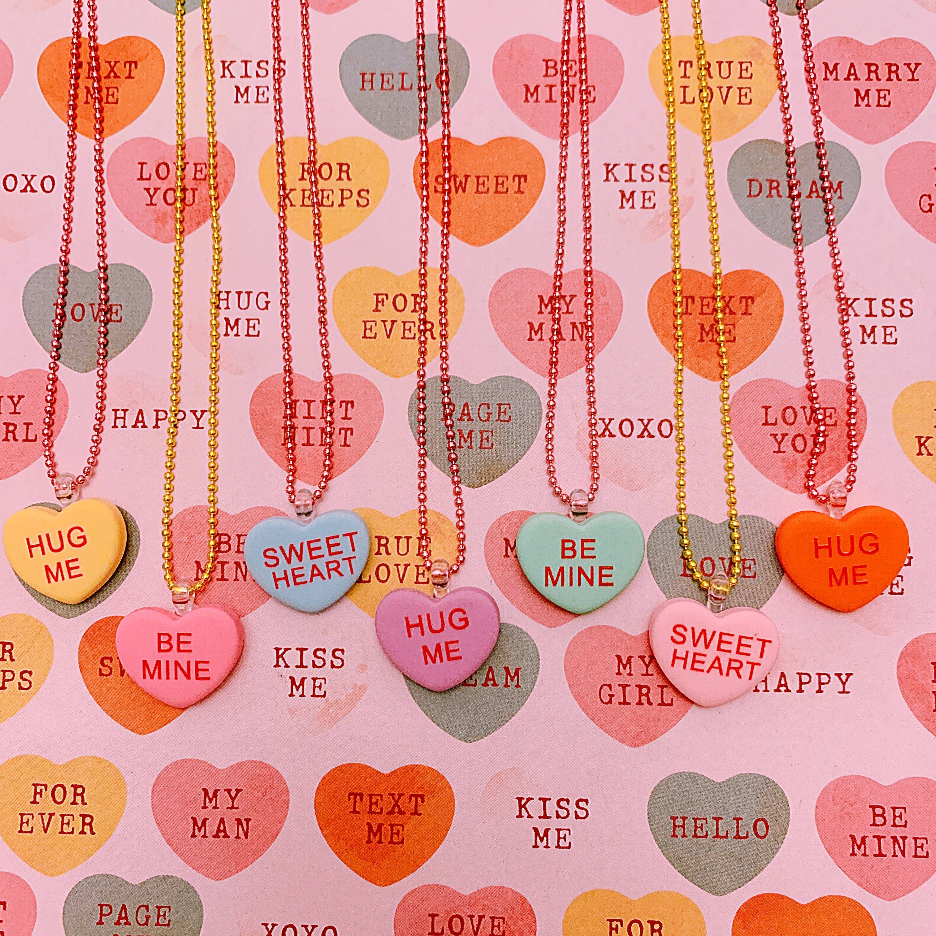 Pop Cutie Accessories & Gifts – Colar - Crianças por atacado – Colares de Corações de Conversa de Doces para Crianças - Dia dos Namorados4