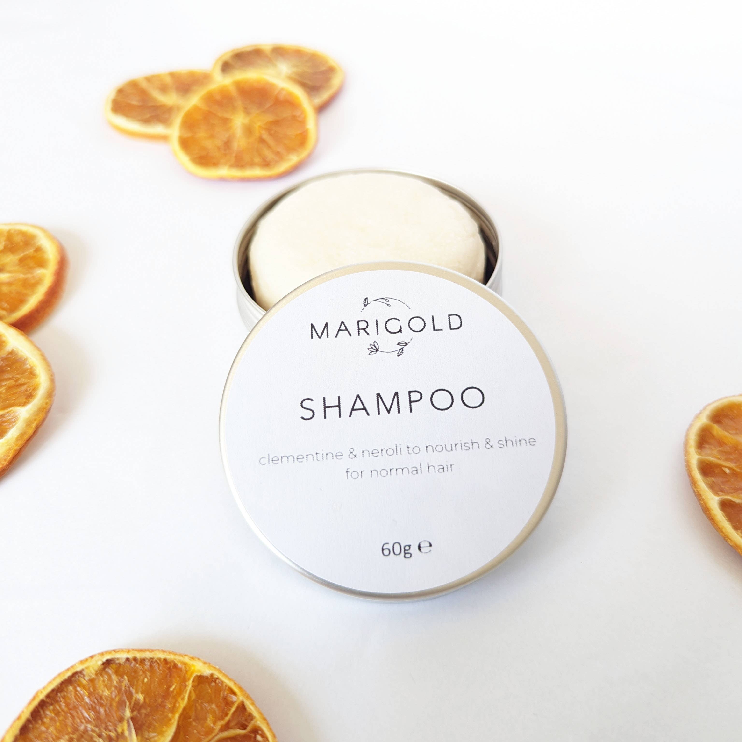 Marigold Charms – wholesale Shampoo puck/solid shampoo – Luxury Vegan Citrus Shampoo Bar for Normal Hair6