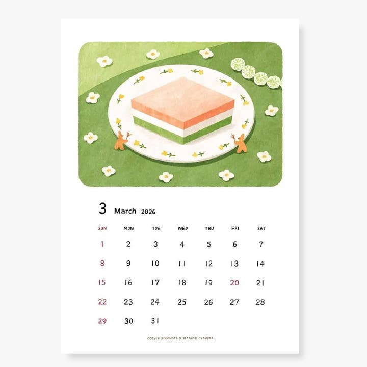 Her Winter Flowers - Wholesale Calendar - 2026 Wall Calendar - Mariko Fukuoka2