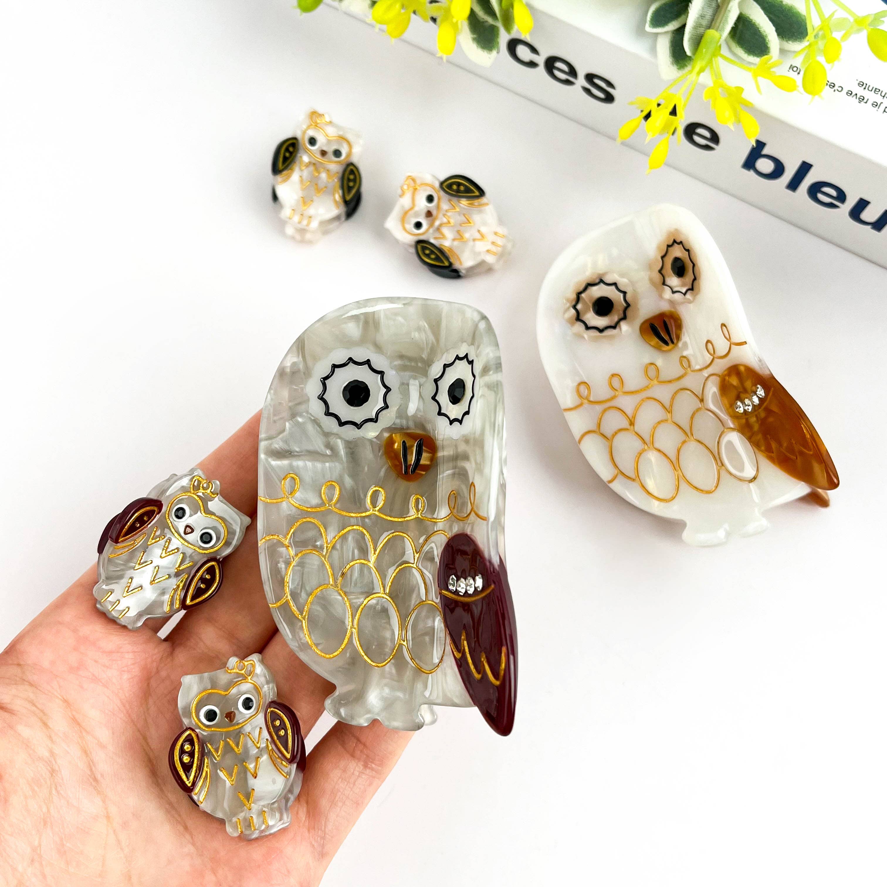 TheDivaSoap - Wholesale Hair Clip - Women's - Owl Claw Clip, Large & Mini Hair Clip14