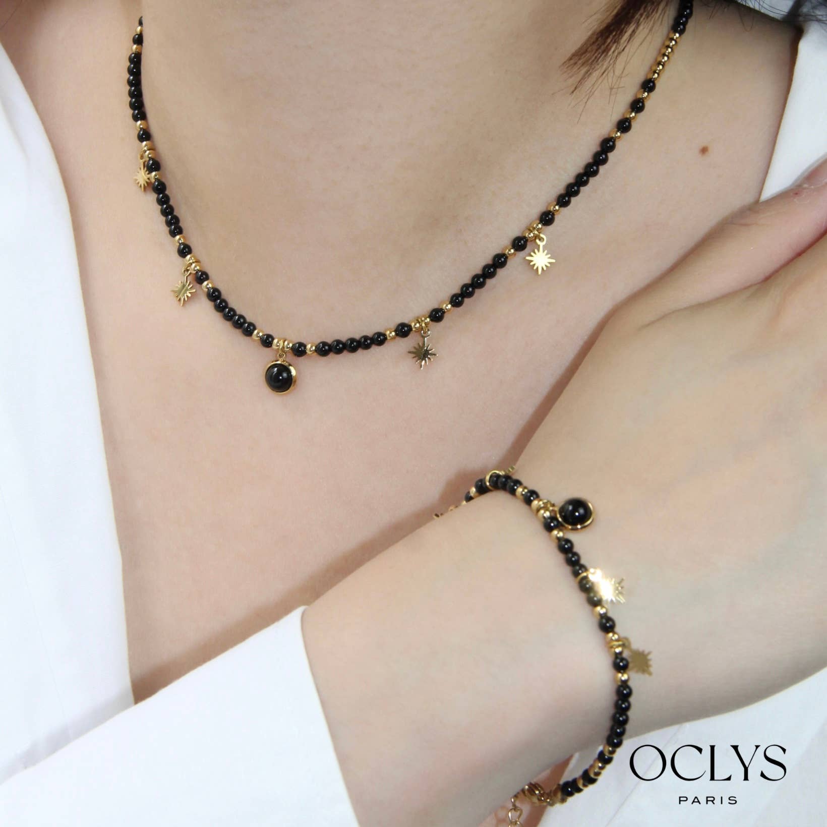 Oclys – wholesale Pärlarmband – Armband i rostfritt stål med Cici-stenar3