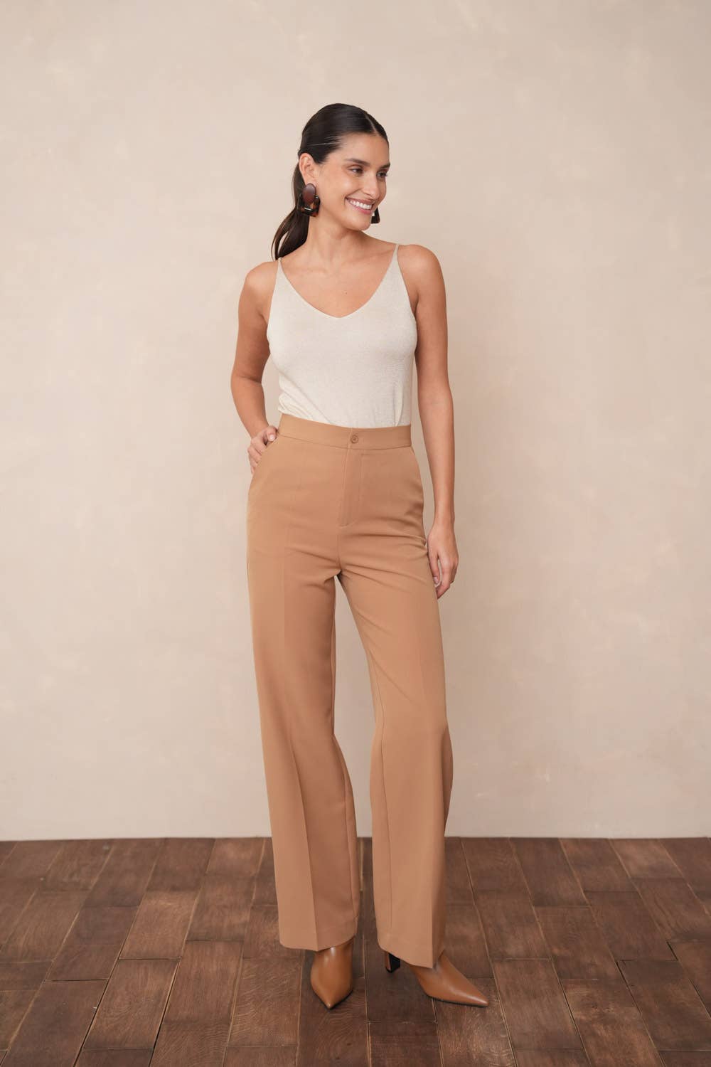 Attentif Paris - Vente Pantalon – femme - [Timeless] Pantalon unie coupe droite31