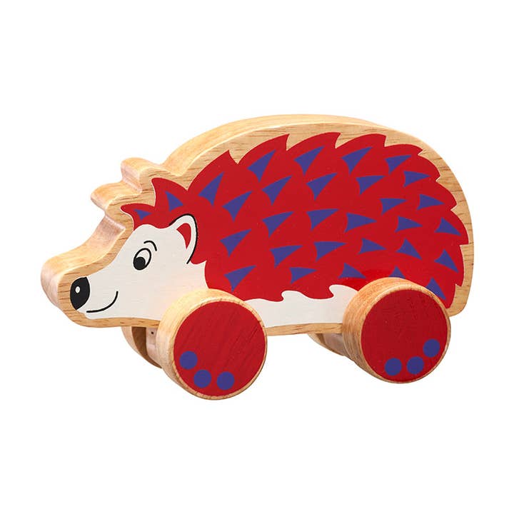 Hedgehog push along - Handmade fair trade wooden kids toy for wholesale by Lanka Kade (UK) Ltd