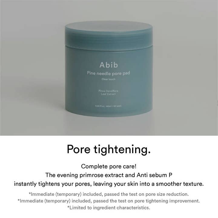 Exod International - Wholesale Facial Cleanser - Abib Pine Needle Pore Pad Clear Touch 145ml / 60pads