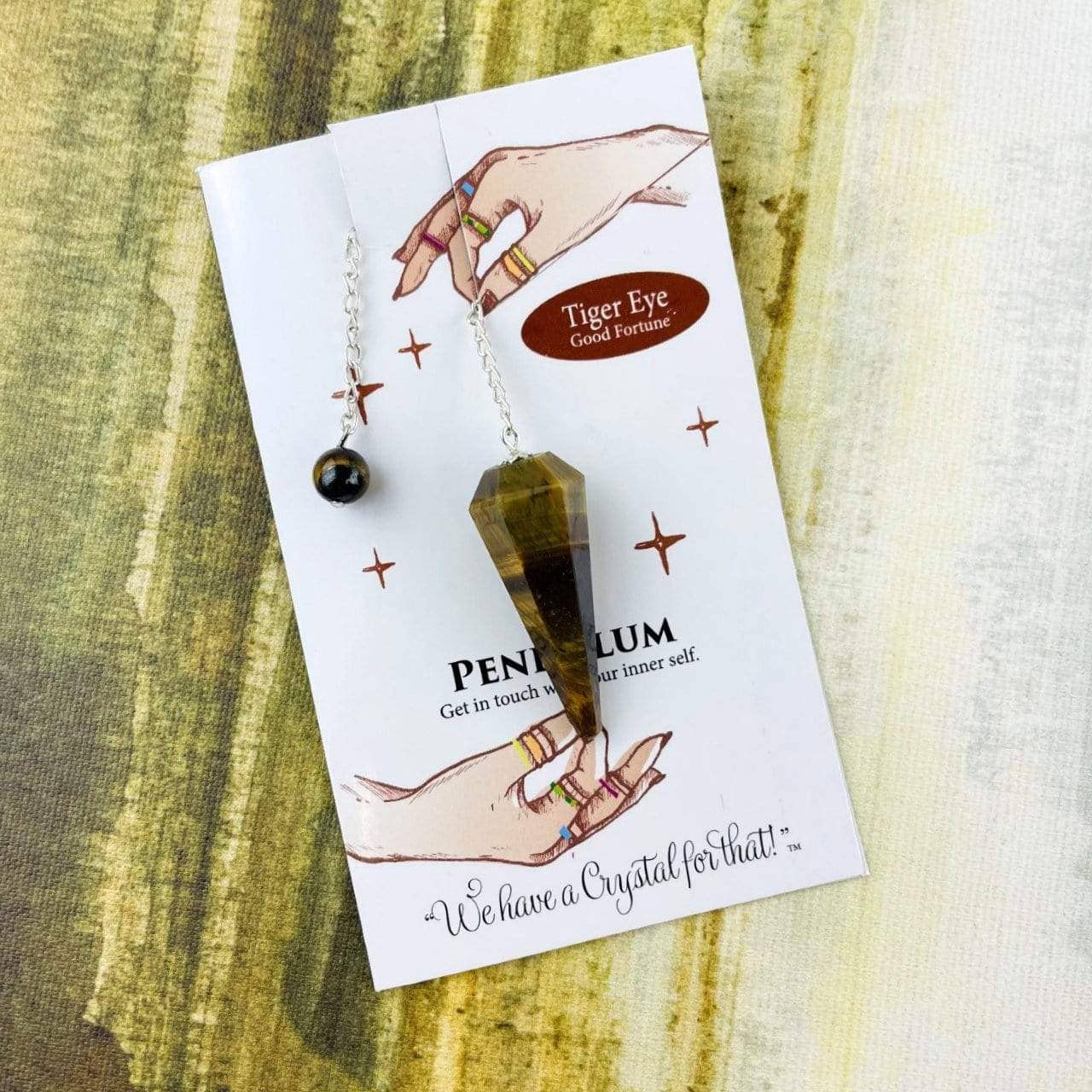 Rock Paradise - Vente Pierre et cristal de spiritualité - Pendule en pierre de cristal à 7 pierres sur chaîne – Guérison spirituelle3