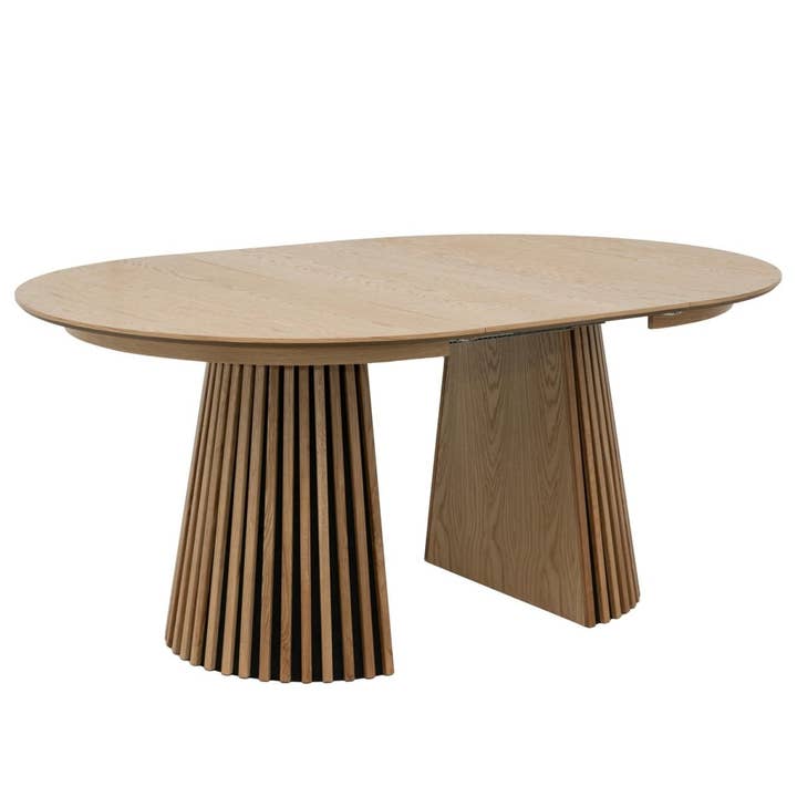 Furnhouse - Venta al por mayor Mesas auxiliares - Mesa de comedor redonda extensible Svendborg ø120/220 cm - Roble natural4