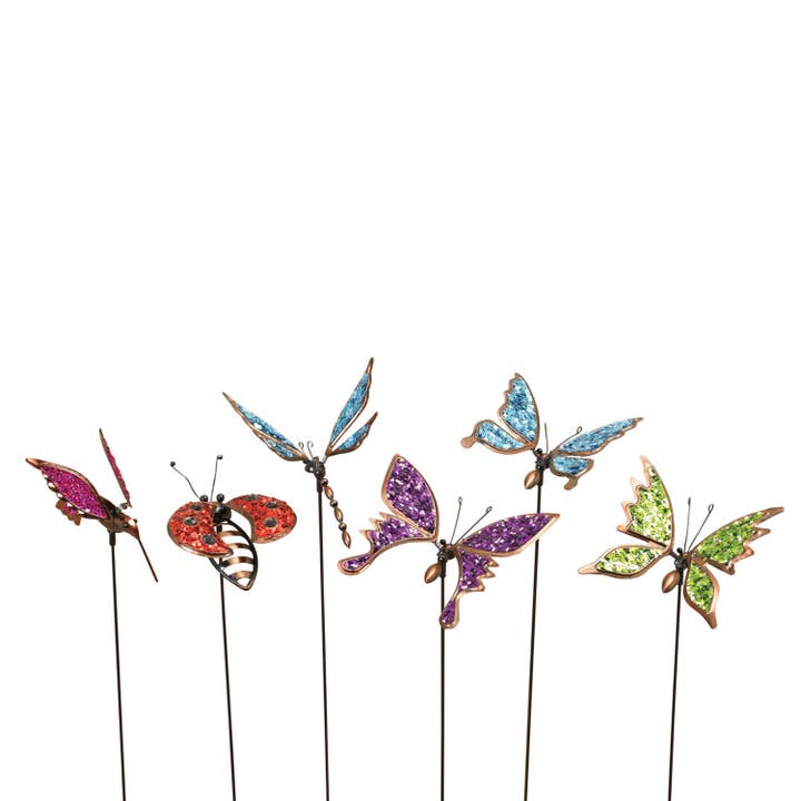 The Gerson Companies - Wholesale Garden/Lawn Stake - 20.5"H Metal Flying Friend Garden Stake, 6 Asst in 24-Pc Cou