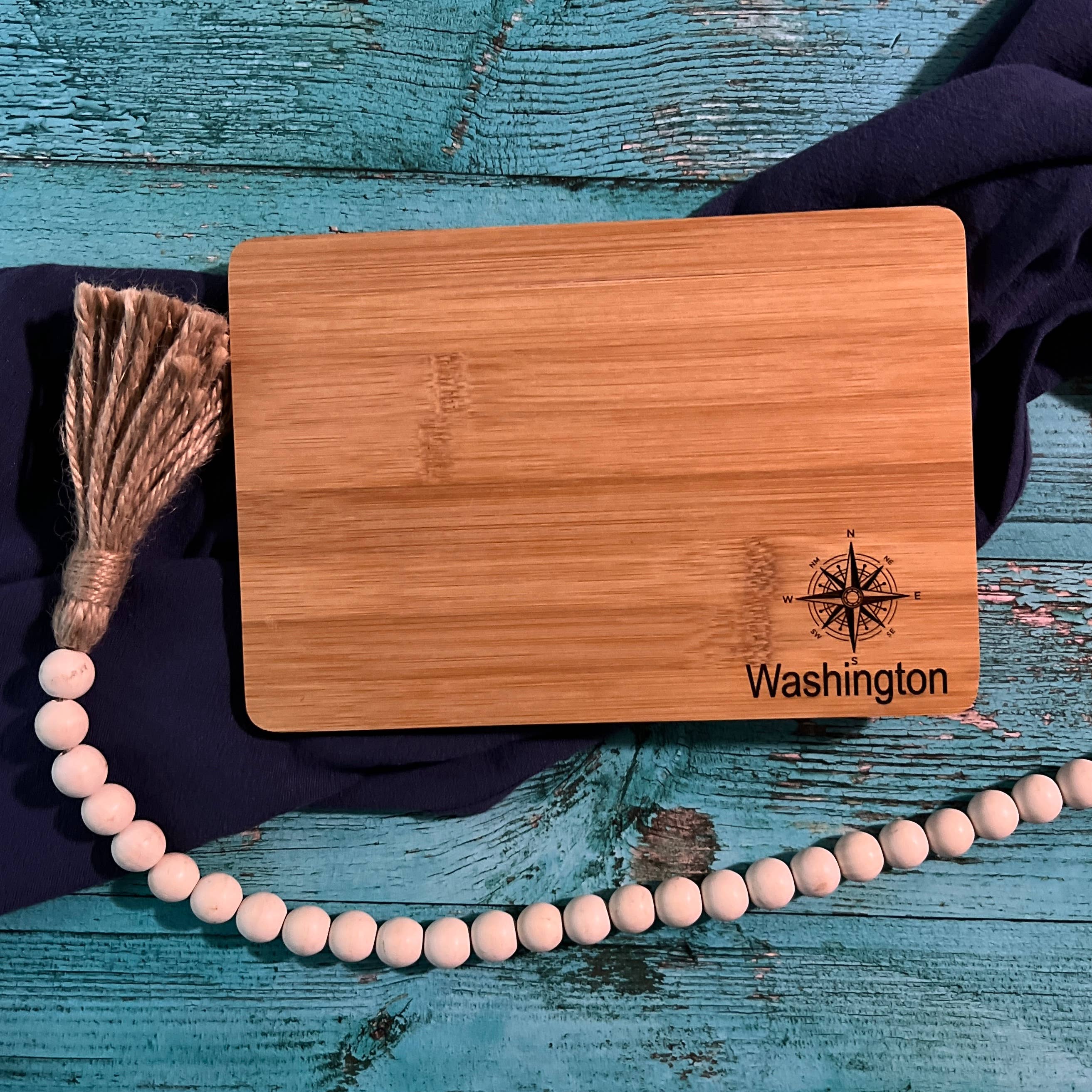 Chamness' Crafty Corner - Wholesale Cutting Board - Location Compass Cutting Board6