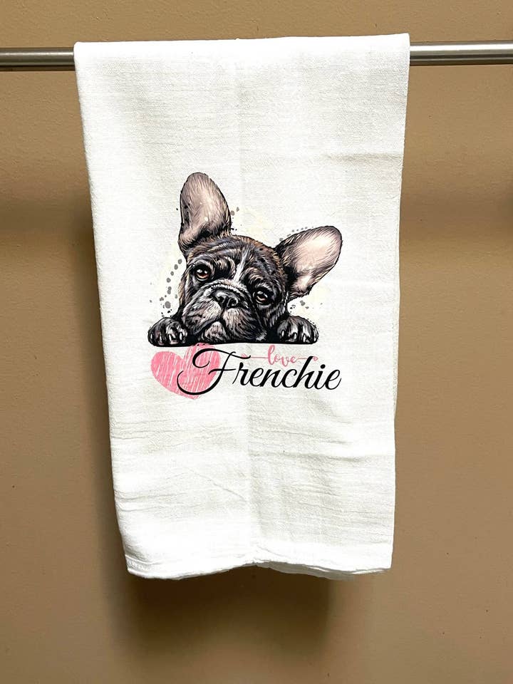 Torchons de cuisine French Bulldog Flour Sack pour la vente par Zombie Paws