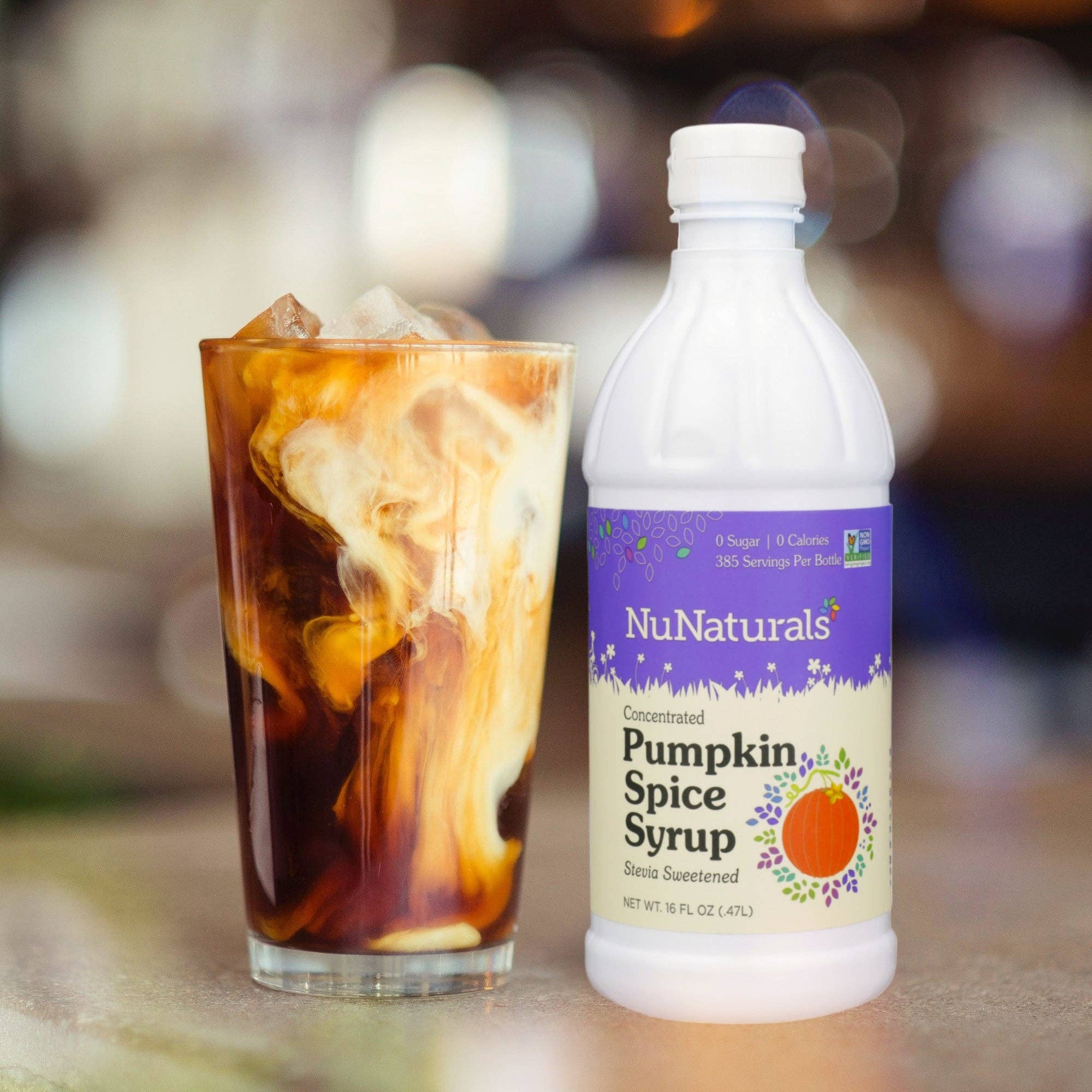 NuNaturals - Wholesale Flavored Syrup - Pumpkin Spice Syrup 16 oz (385 servings)6