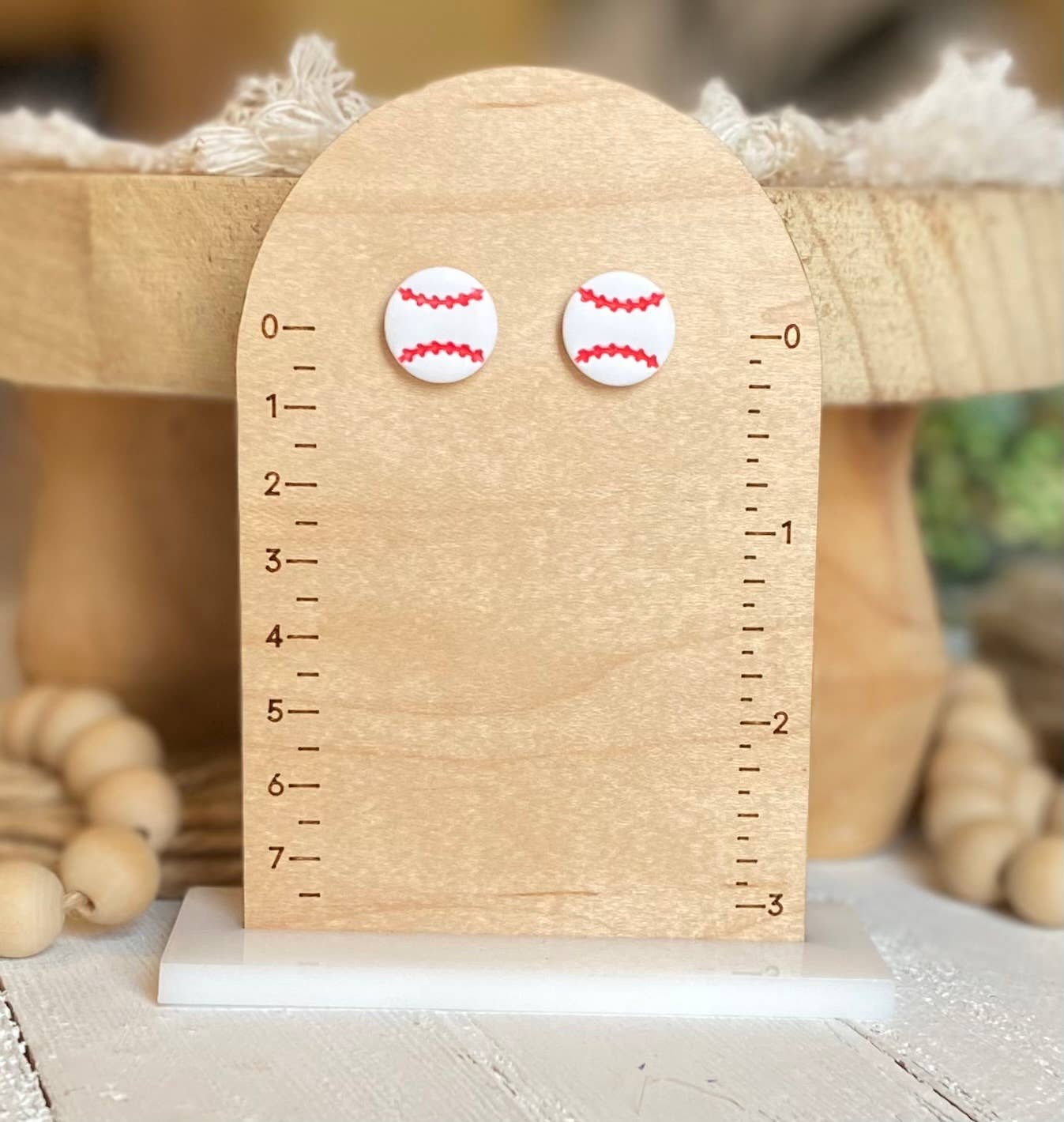 Clayhouse Colours – wholesale Hängande örhängen – Rangers Baseball Örhängen5