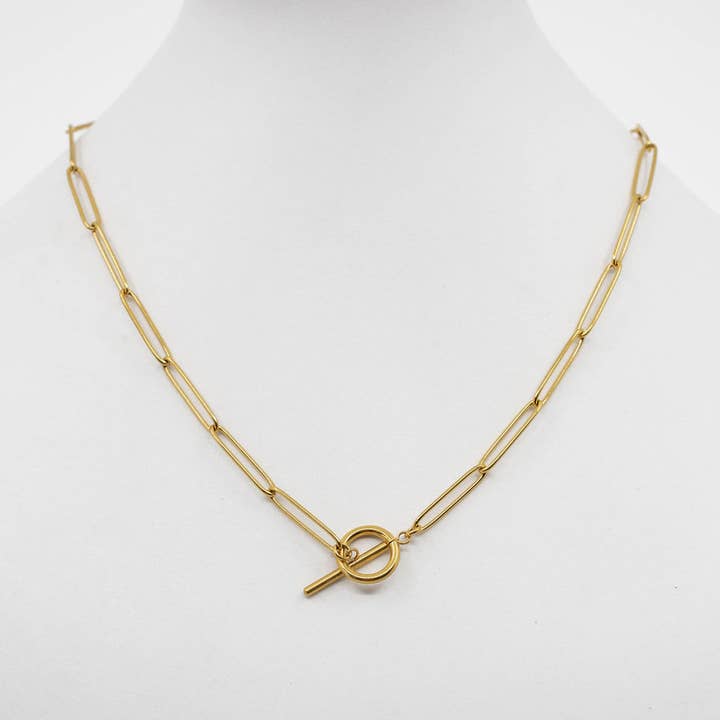 Grote paperclip toggle ketting voor wholesale door Park and Buzz