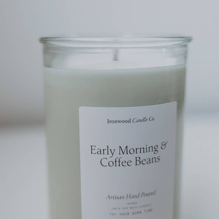 Ironwood Candle Co. - Wholesale Jar/Filled Candle - EARLY MORNING & COFFEE BEANS SOY CANDLES6