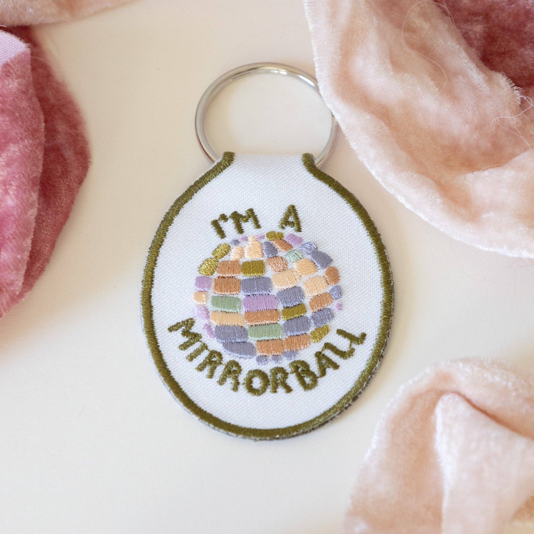 Lindy Stark Designs - Wholesale Keychain - Women's - Mirrorball Embroidered Keychain1