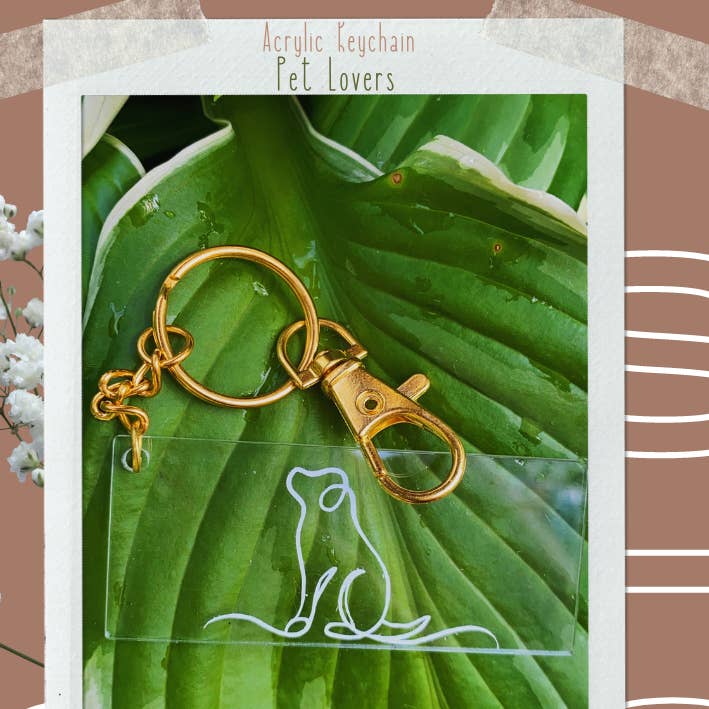 Cute Dog - Acrylic Keychain (Rectangle 2.75" X 1.18") for wholesale by Acrylicool by Annie