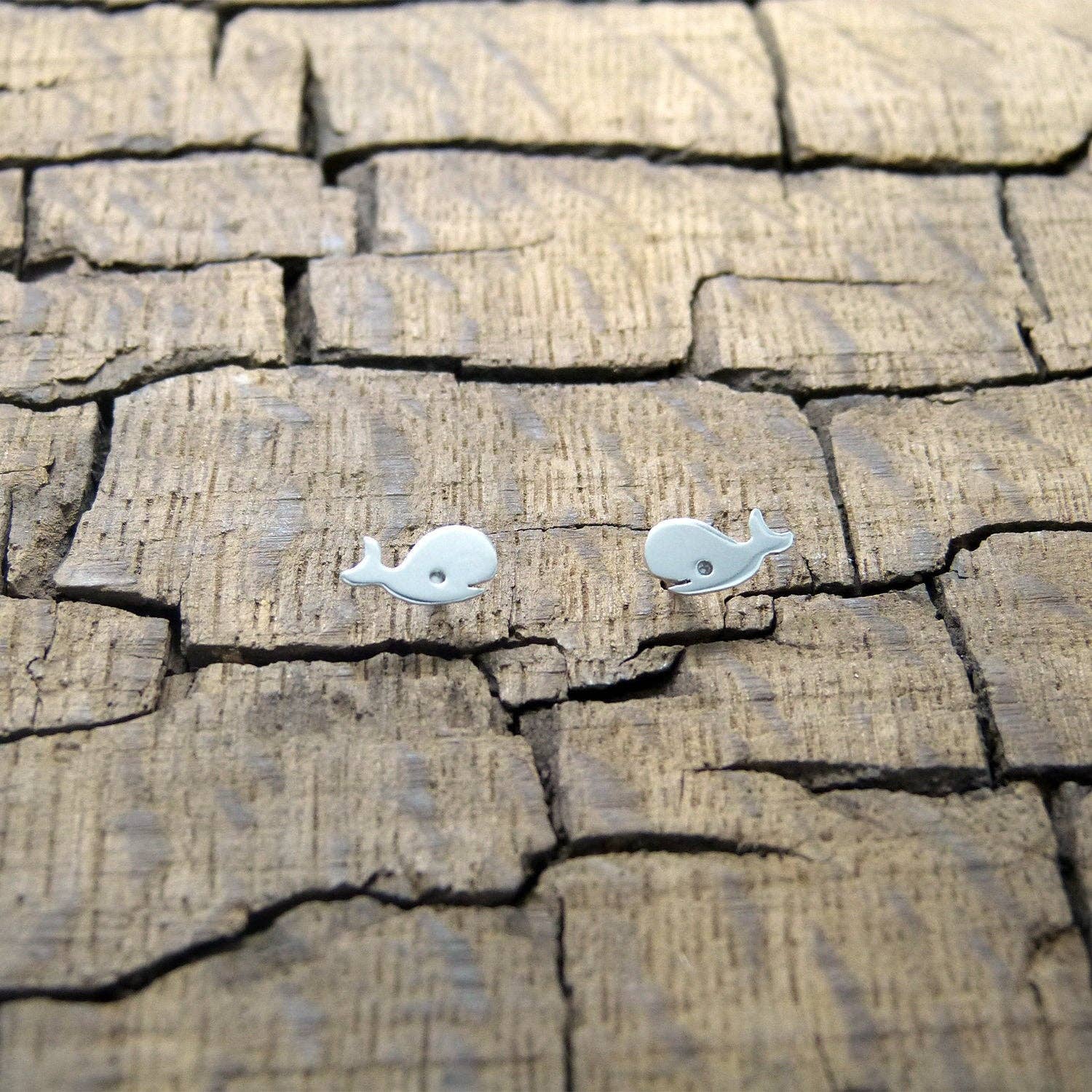 Plataica - Wholesale Stud/Post Earrings - 925 silver whale earrings7