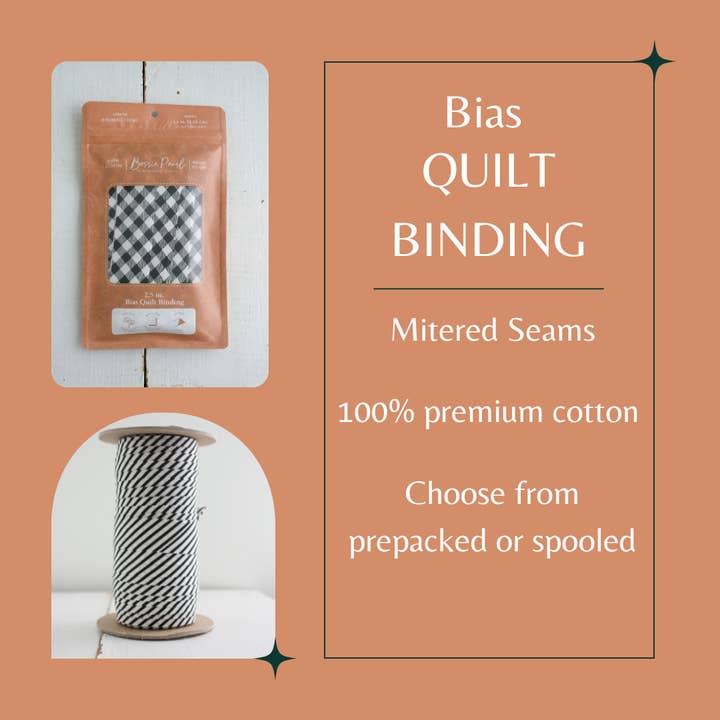 Bessie Pearl Binding Co - Vendita all'ingrosso Attrezzature per lavoretti e fai da te - 2,5" Sbieco per Trapunta Pecan Gingham Accessori per Cucito Pronti3