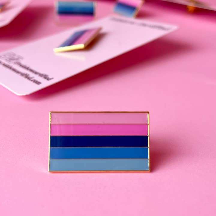 Rainbow Certified – Engroshandel Reversnål/knap – Omniseksuel PRIDE Flag Pin