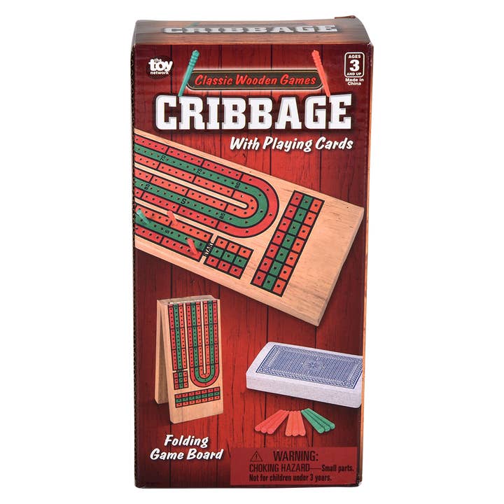 The Toy Network - Wholesale Board Game - 14.5" CRIBBAGE BOX SET 24/3