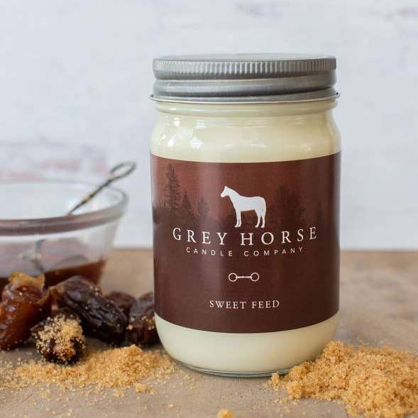 Grey Horse Candle Company - Wholesale Jar/Filled Candle - Sweet Feed Soy Candle - SCENT OF THE MONTH0