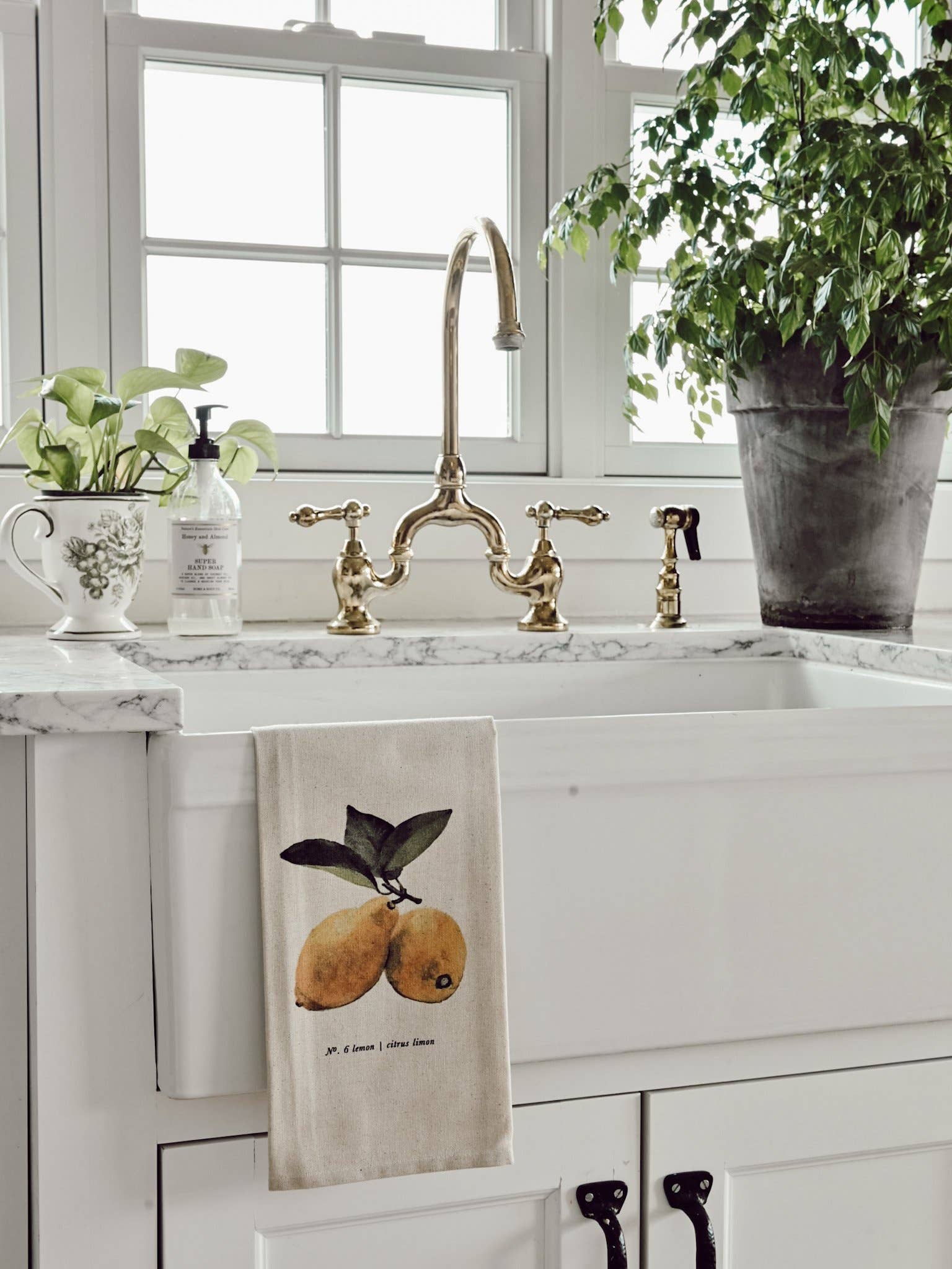 DWELL Home Shoppe - Wholesale Tea Towel - Fruits/Veggies in Color Tea Towel1