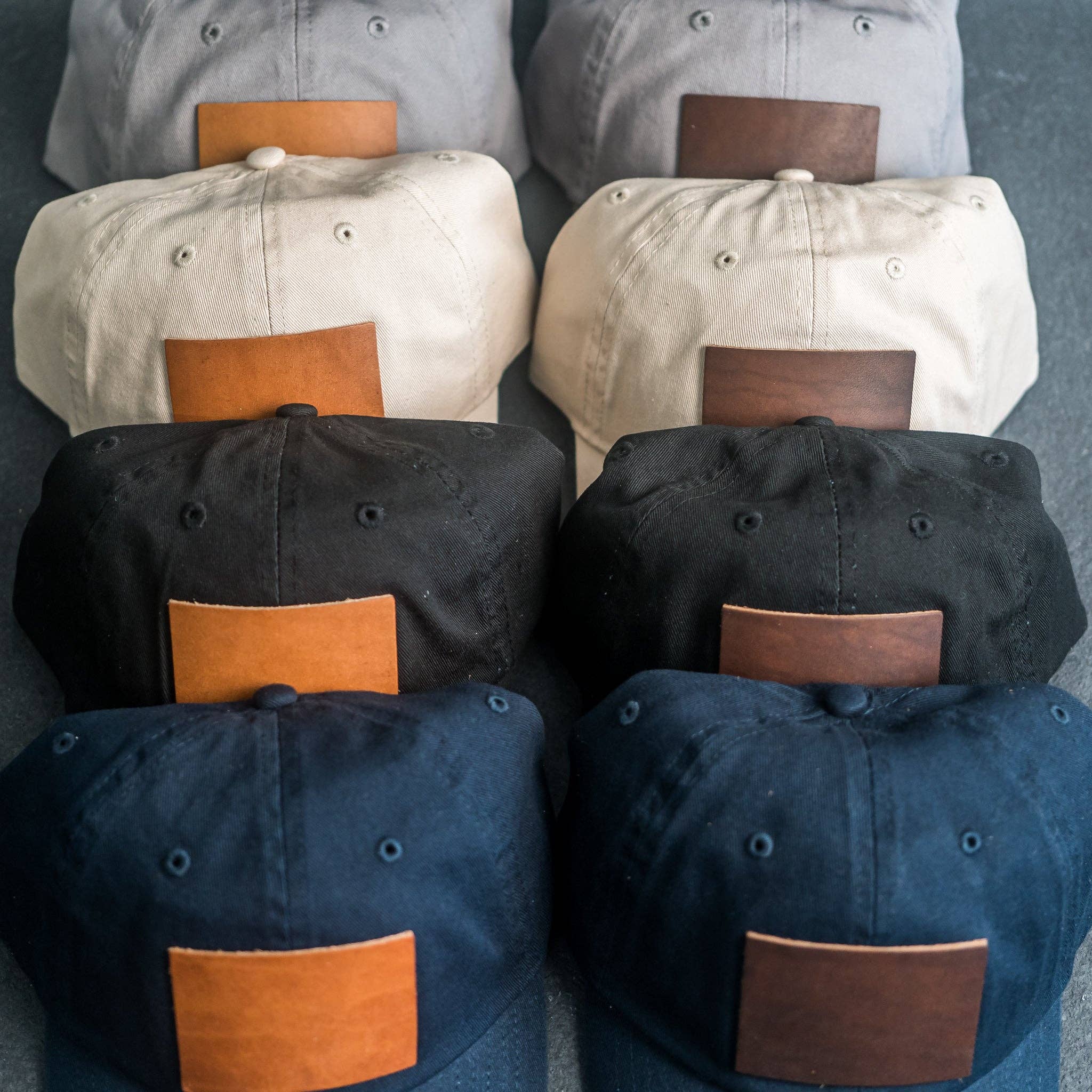 Ox & Pine - Wholesale Trucker Hat - Unisex - Leather Patch Unstructured Style Hat - PNW Stamp10