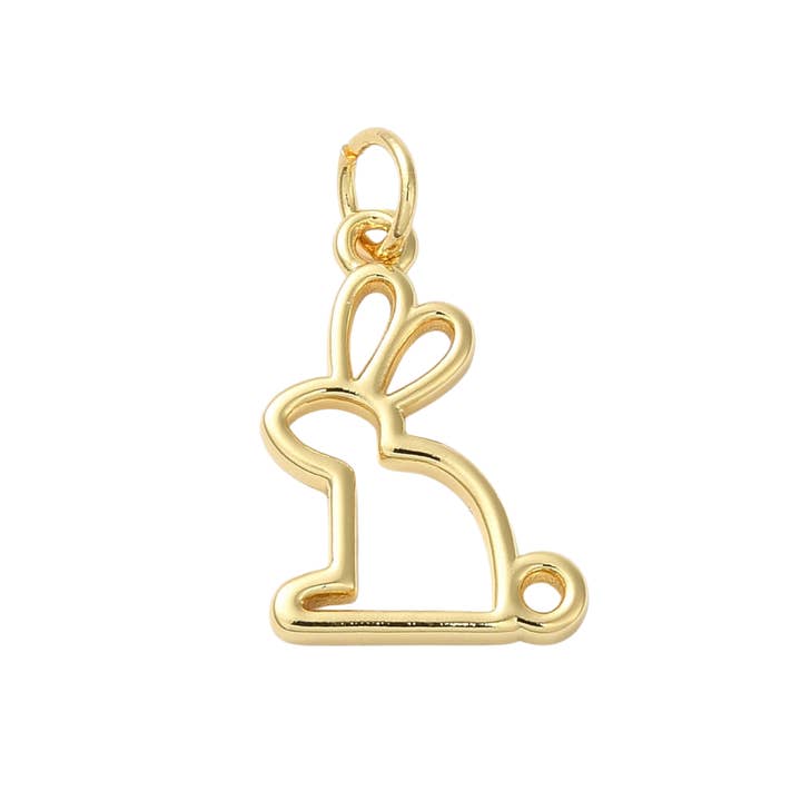 Pingente de Coelho em Latão Banhado a Ouro 18k por atacado de Love, Paige Designs