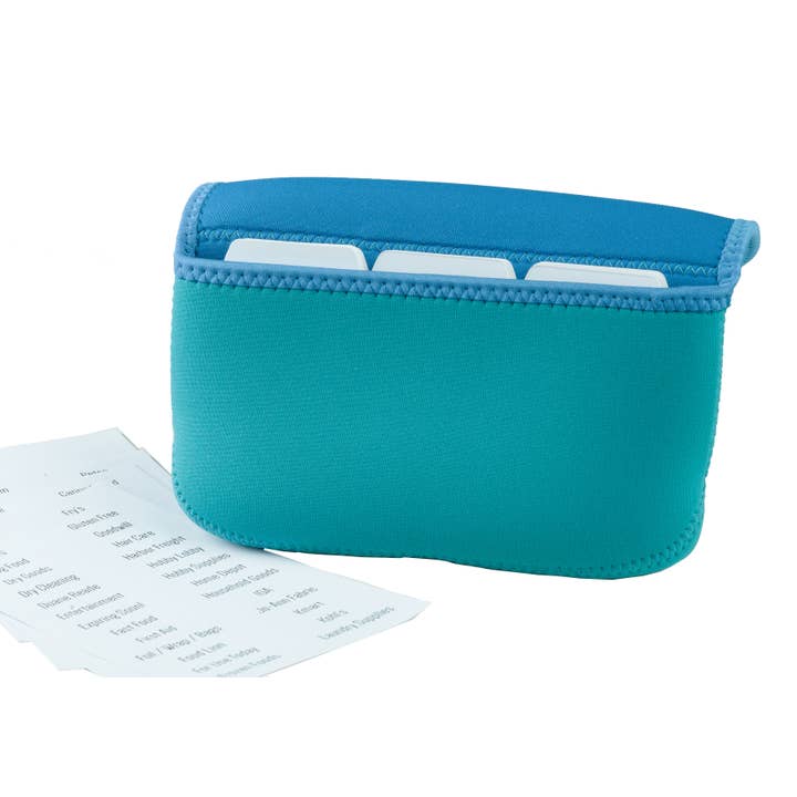 Meadowsweet Kitchens - Wholesale Pouch - Women's - Coupon Organizer - Blue/Light Blue/Turquoise Neoprene