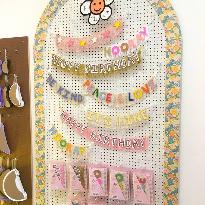 FUN CULT - Wholesale Bunting/Garland - Tulips Fringe Banner flower garland, floral garland, kids6