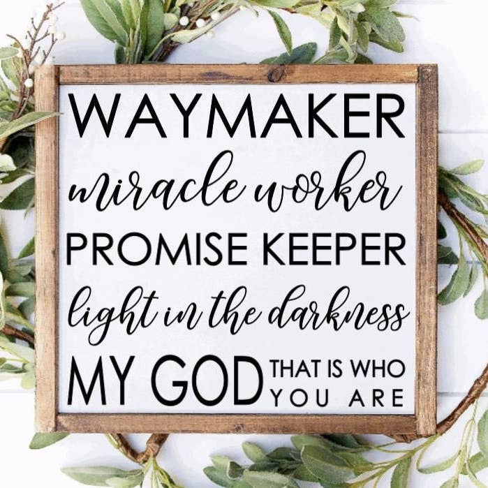 Ginger + Brich Inc. – Großhandel Schilder – Waymaker Farmhouse Schild | Handgemachtes Bauernhaus-Schild | Wanddekoration | Scripture Home Decor