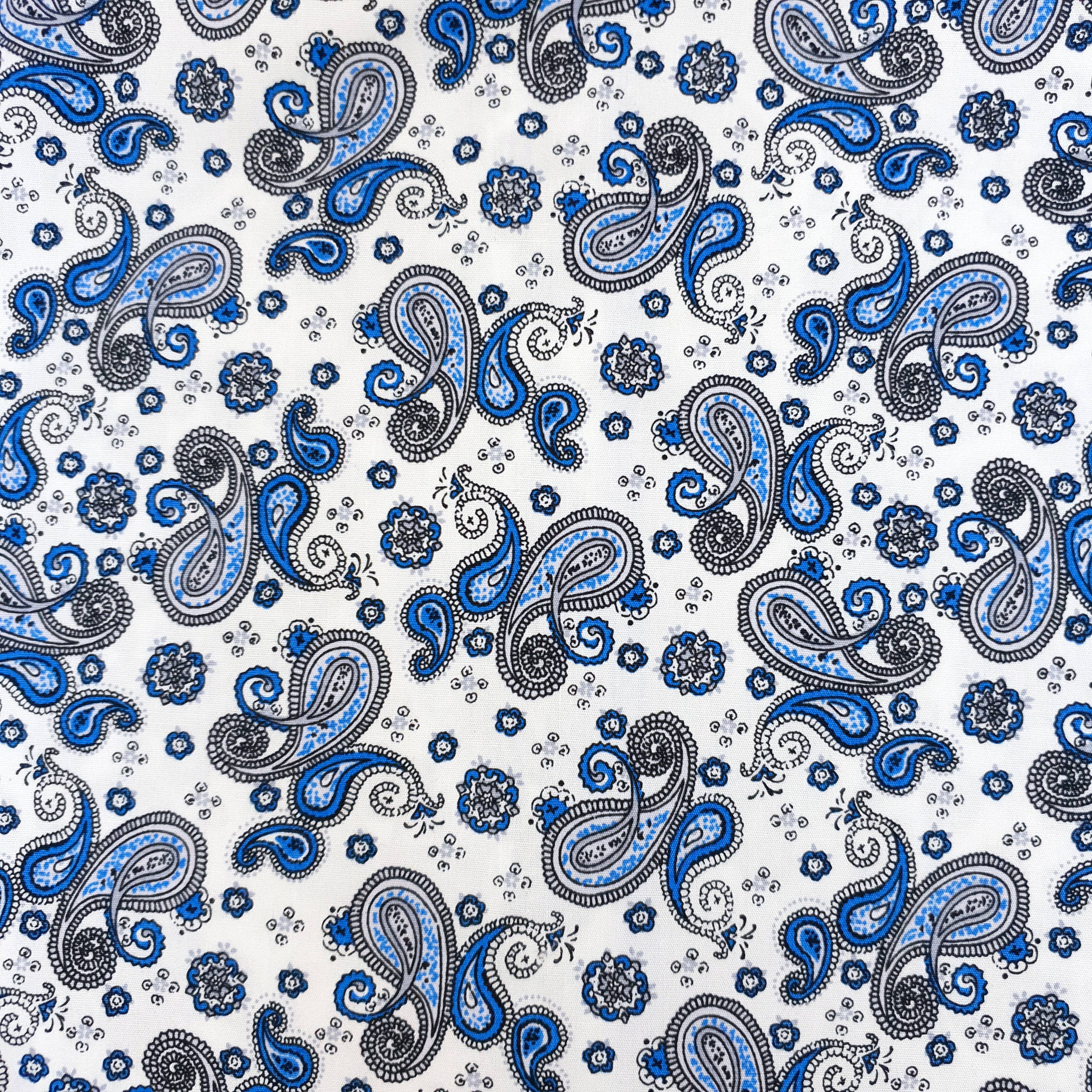 Salamander Shirts Ltd - Vente Chemise – femme - Chemise femme à manches longues bleu roi à motif cachemire7