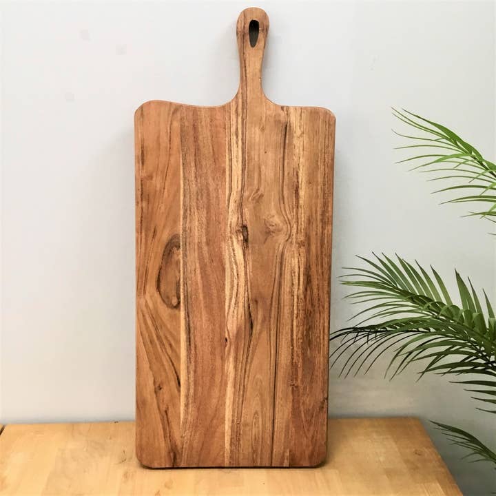 India Handicrafts Inc - Wholesale Cutting board - Acacia Wood Board with Handle1