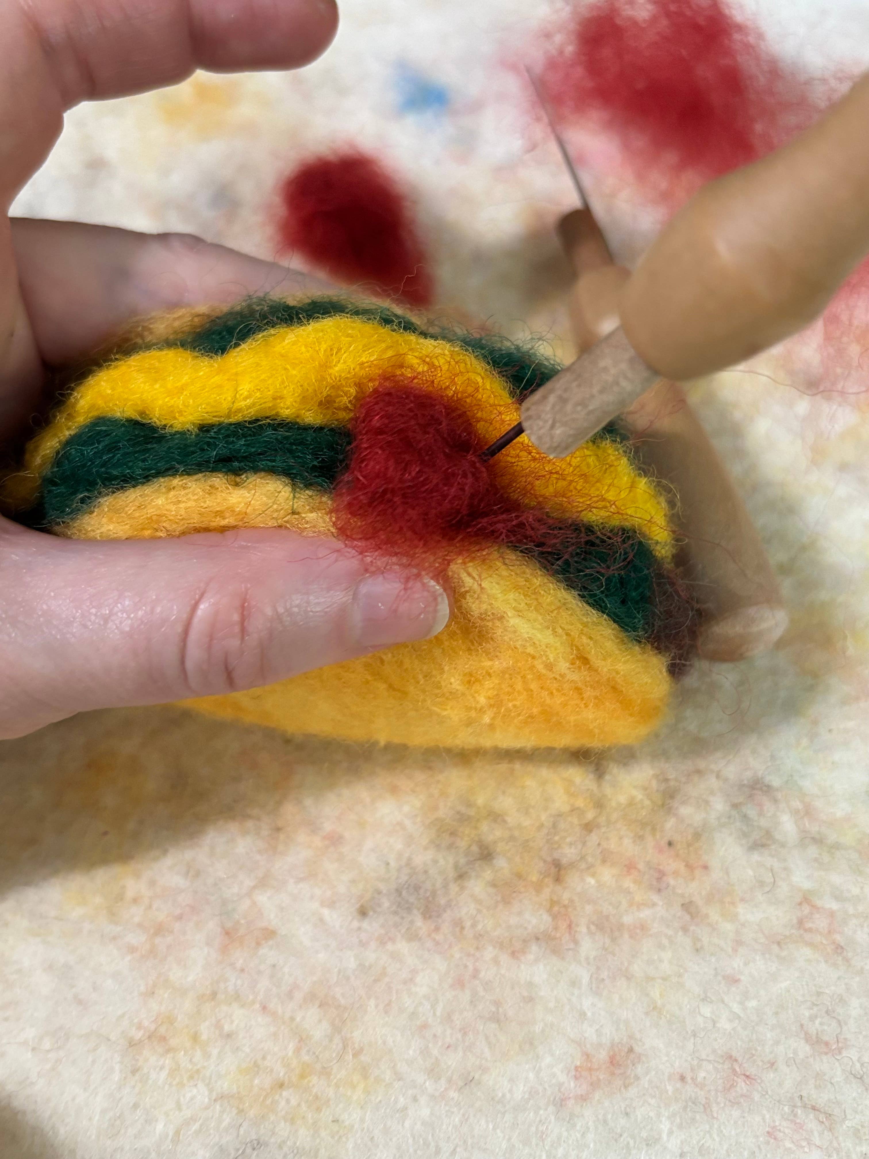 BaconAstro - Wholesale Decorative Tabletop Object - Mini Squishy Taco - Handmade Wool Figurine2