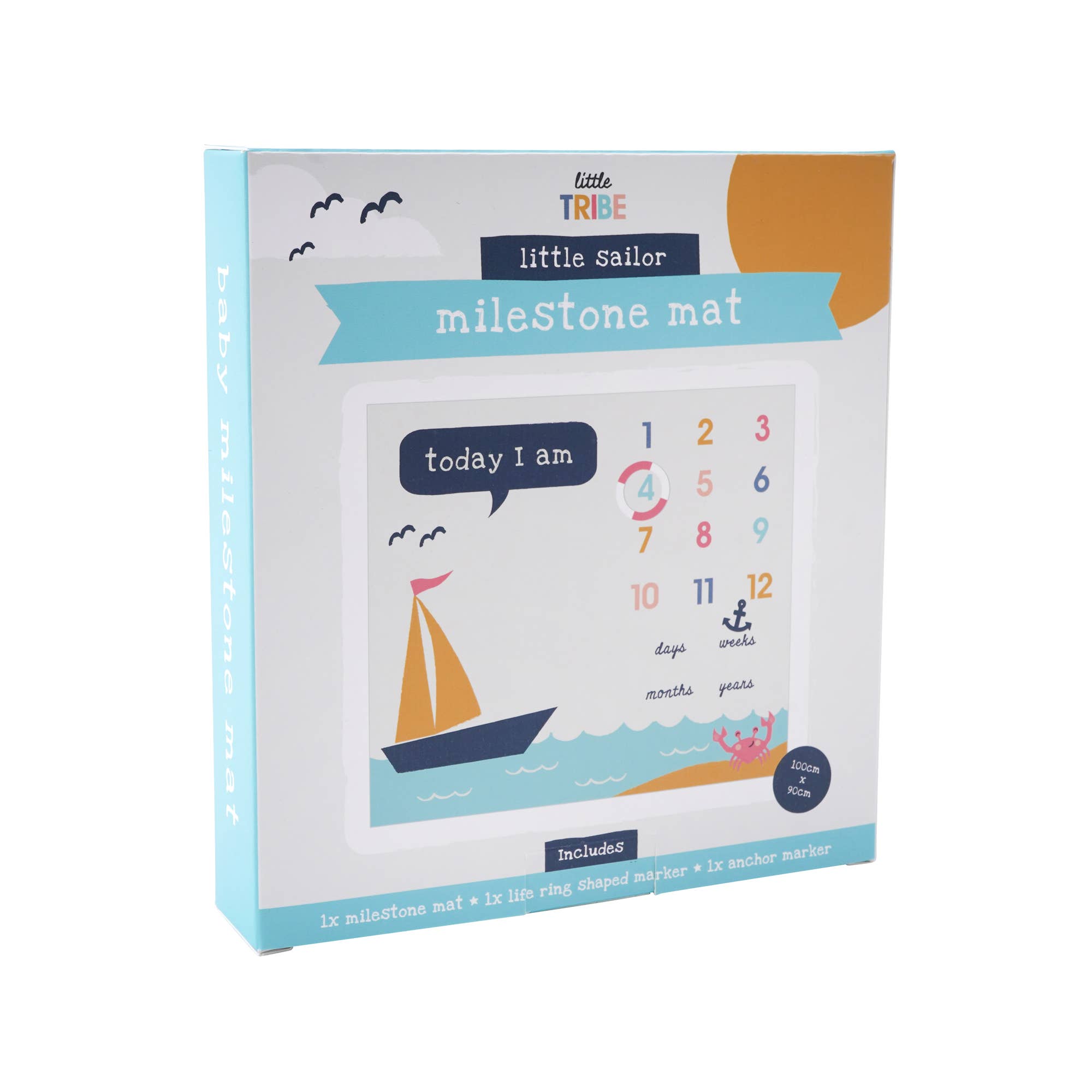 CGB Giftware – wholesale Milestone art/keepsake – Child & baby – Little Tribe Seaside Milestone Mat1