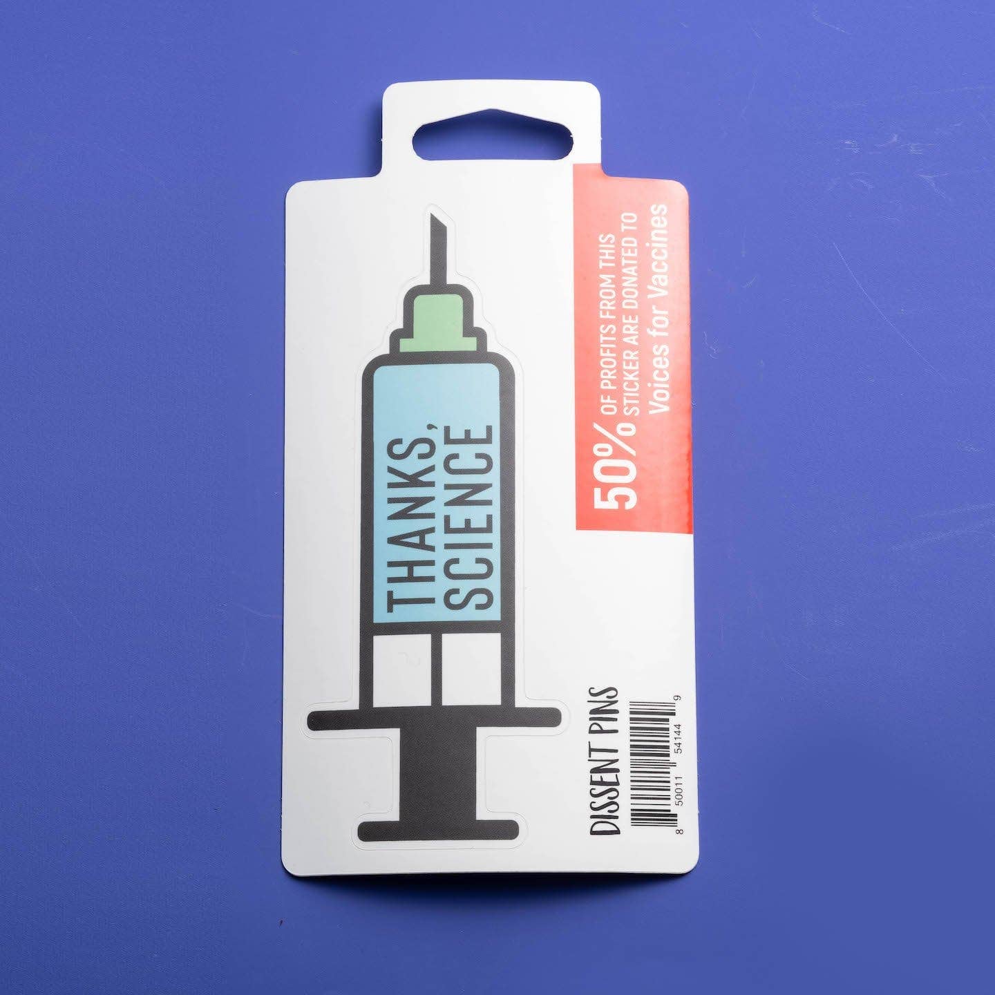 Dissent Pins - Wholesale Sticker - Bedankt, Wetenschap Vaccin Spuit - Sticker2