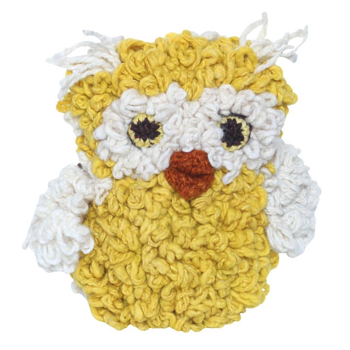 Coruja de Lã Caseira Tricotada à Mão por atacado de The Jacaranda Collective