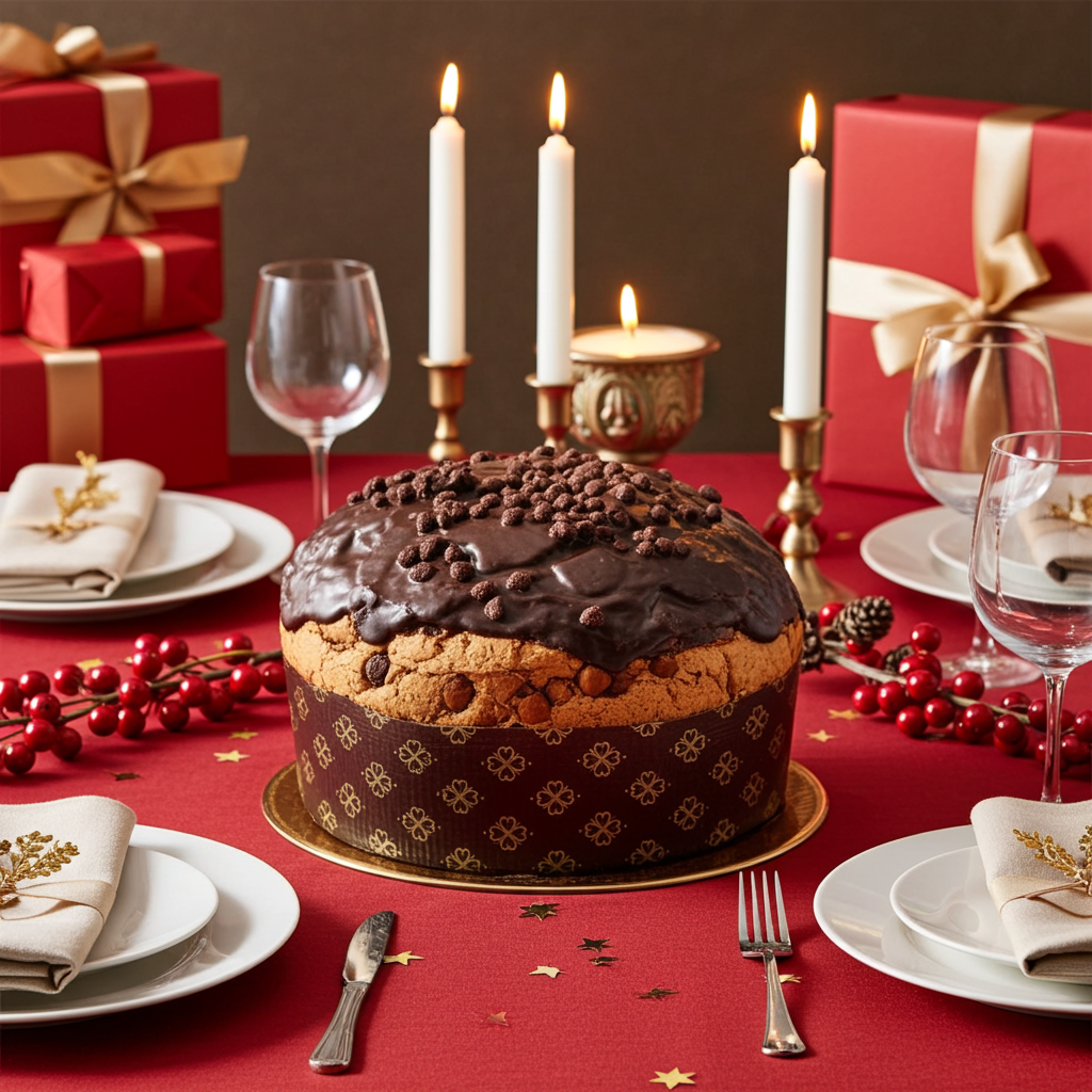 The Sicily Essence - Wholesale Cake - Sicilian artisanal panettone with dark chocolate3