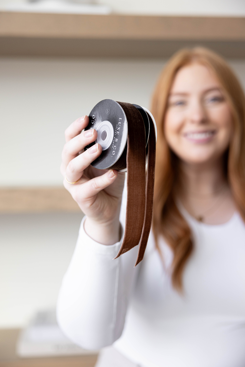 Luxe B Co - Wholesale Ribbon - Gift Wrapping - Ribbon Brown Velvet Christmas Decor Luxe B Co.1