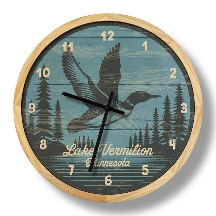 Local Time Clock Co. – Relógio de parede por atacado – Relógio de Parede Loon Personalizado - 12" Diâmetro1