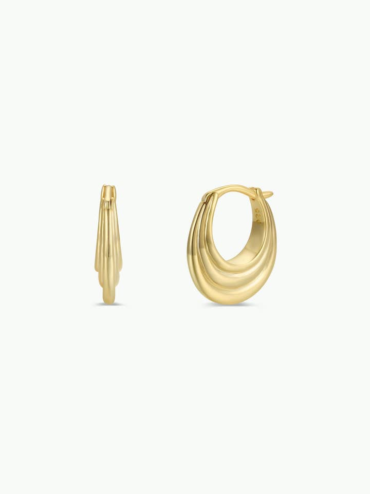Gold Hoop - Triple Arch - Earrings for wholesale by JaxKelly