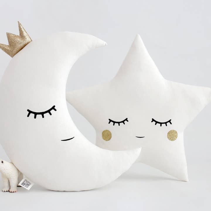 White With Gold Set Of Moon And Star Cushions for wholesale by ProstoConcept
