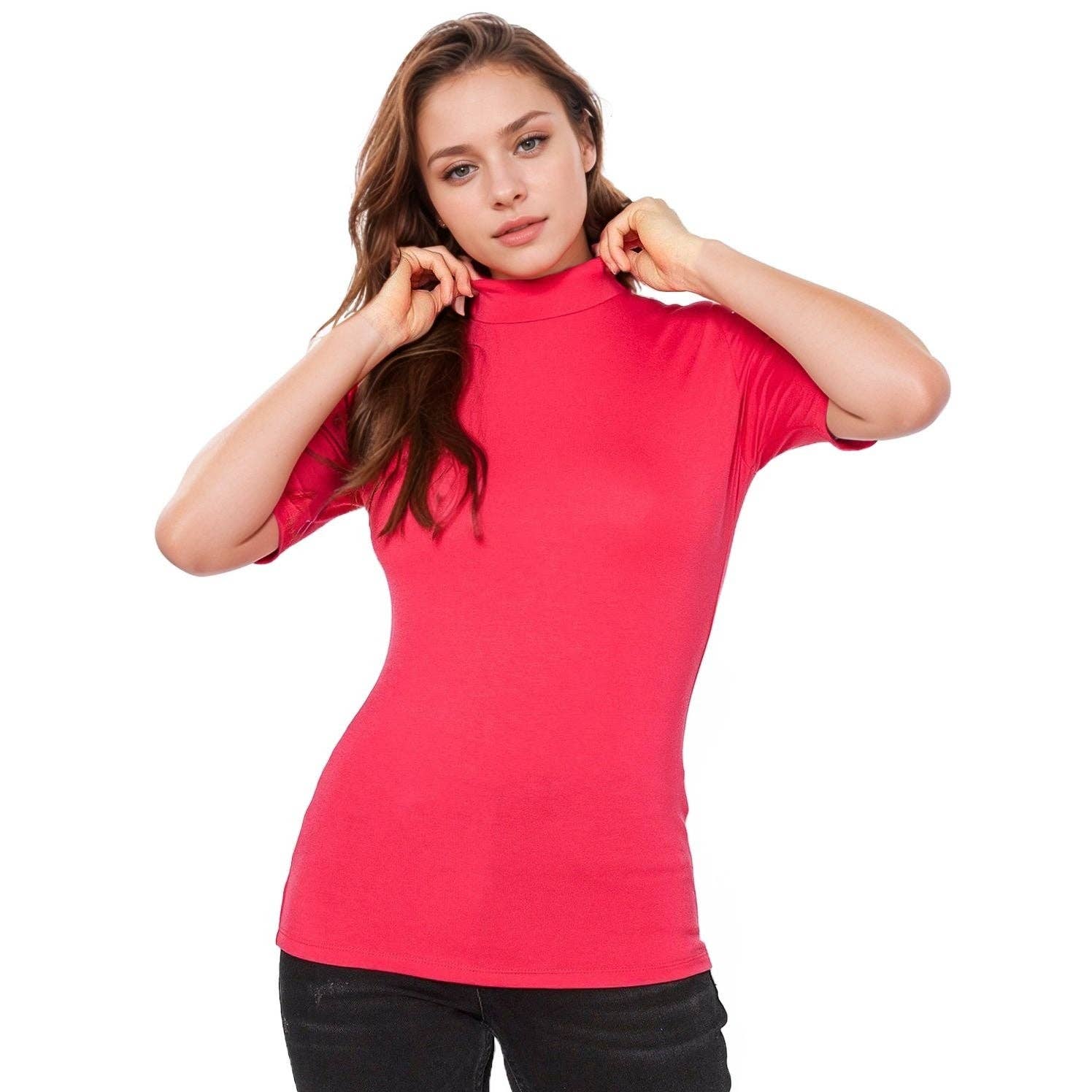 Robin K – Top de malha - Mulher por atacado – Bellatrix Feminino De Manga Tartaruga Justo Top Justo10