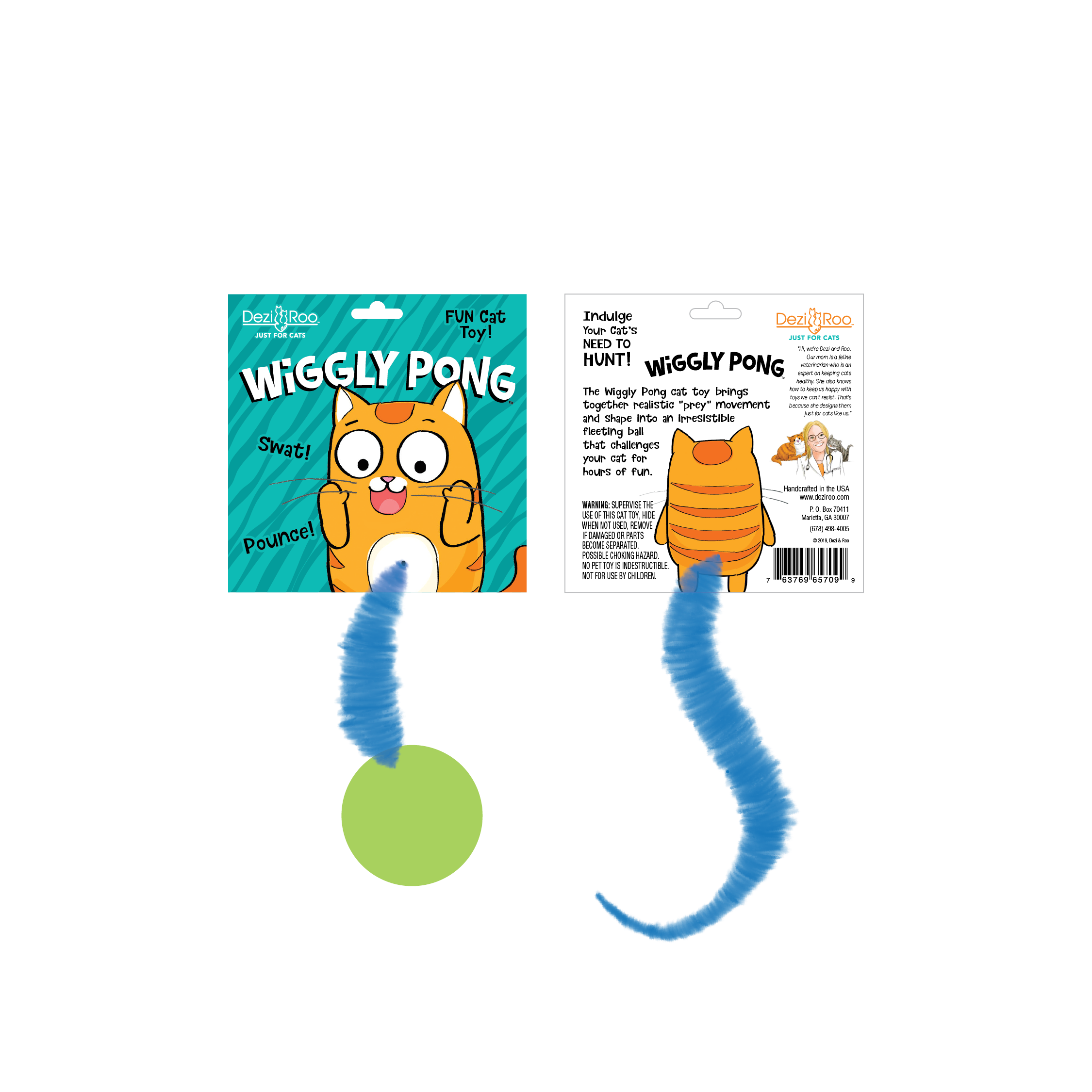 Dezi & Roo - Wholesale Pet Toy - Cat - Wiggly Pong - Cat Toy Plastic Pong Ball6