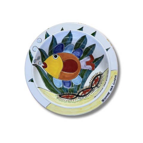 Ceramiche De Simone - Wholesale Dinner Plate - De Simone Plate for Giusina "Under the Sea"0