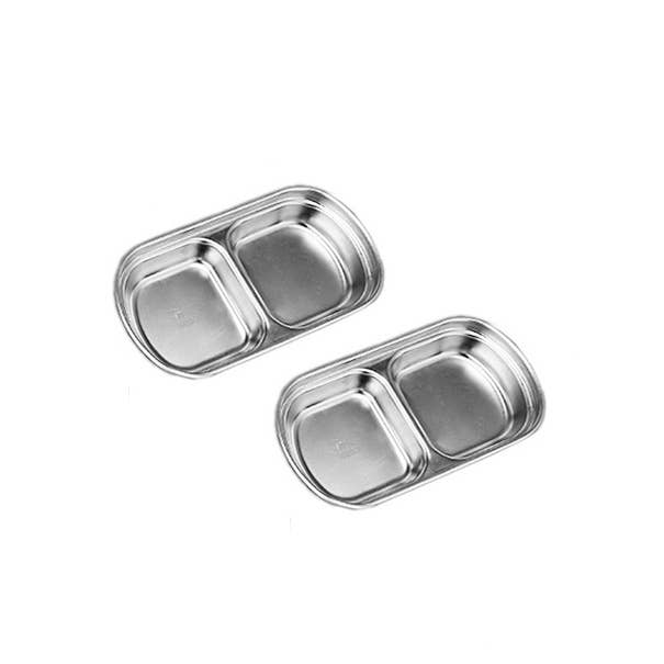 GoHappyPlate - 2 Section Mini Platters (Set of 2 Platters) for wholesale by GoHappyPlate