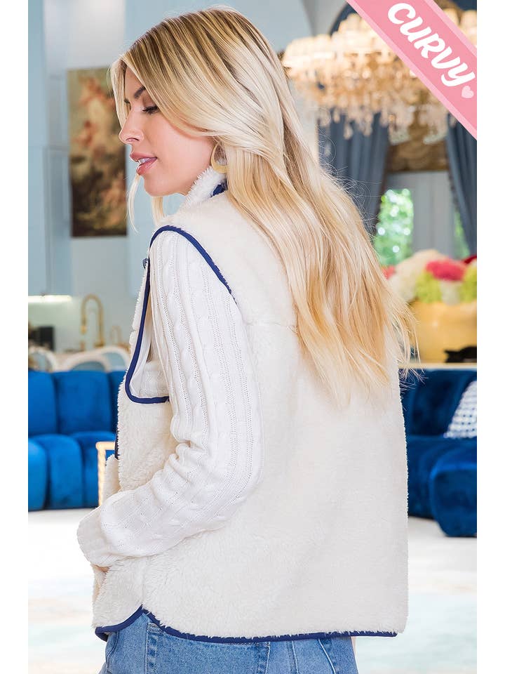 Sweet Lovely by Jen - Wholesale Outerwear Vest - Women's - SW459PL SHERPA VEST16