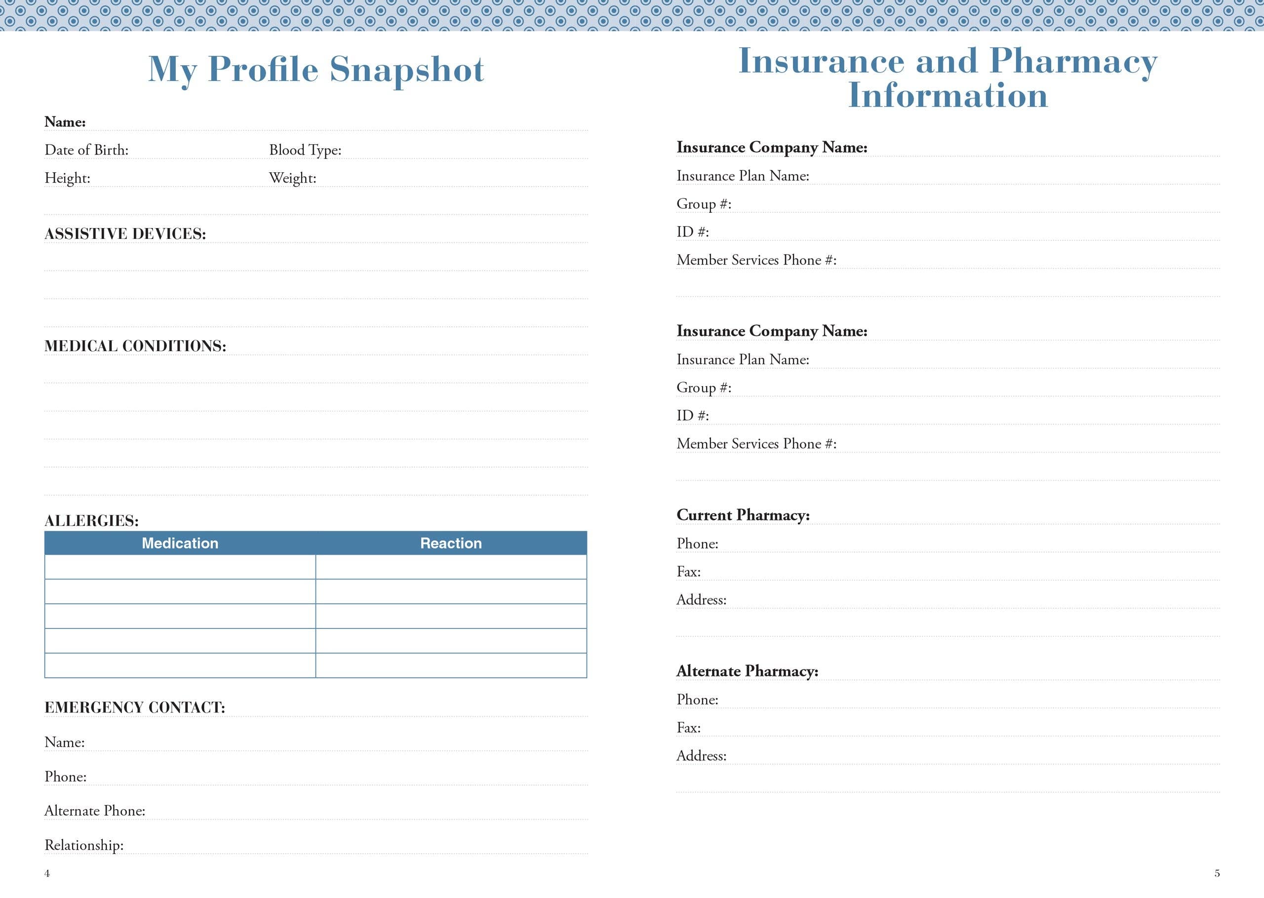 Peter Pauper Press - Vente Journal intime - Mon détenteur de dossier de santé personnel3