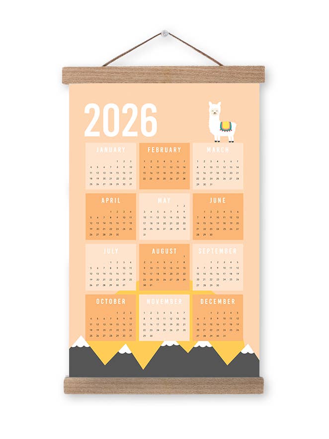 Calendário de Parede Alpaca 2026 por atacado de IMPAPER