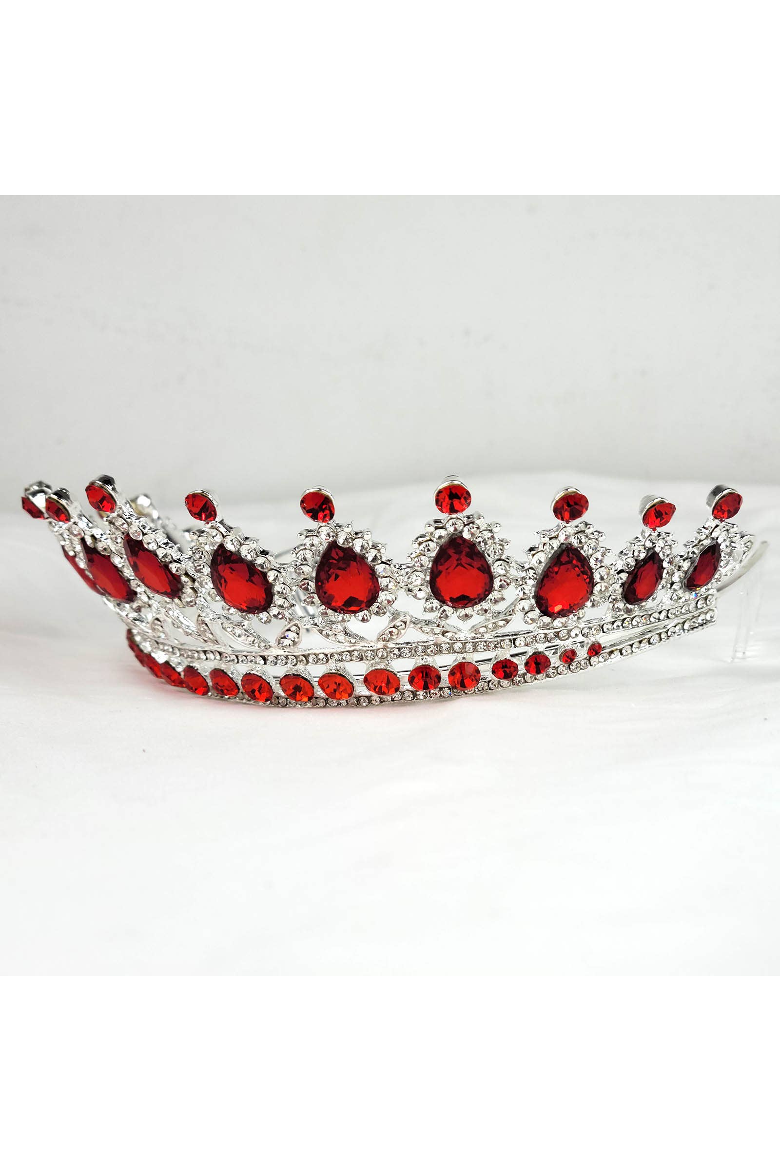 Chicas - Wholesale Tiara - Women's - One Size Fits All Metal Tiara With Jewel Rhinestones HT879-34